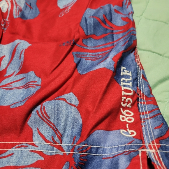 Gap Kids Swim Trunk Shorts, Tropical Hawaiian Print, L size 10 - Picture 6 of 6